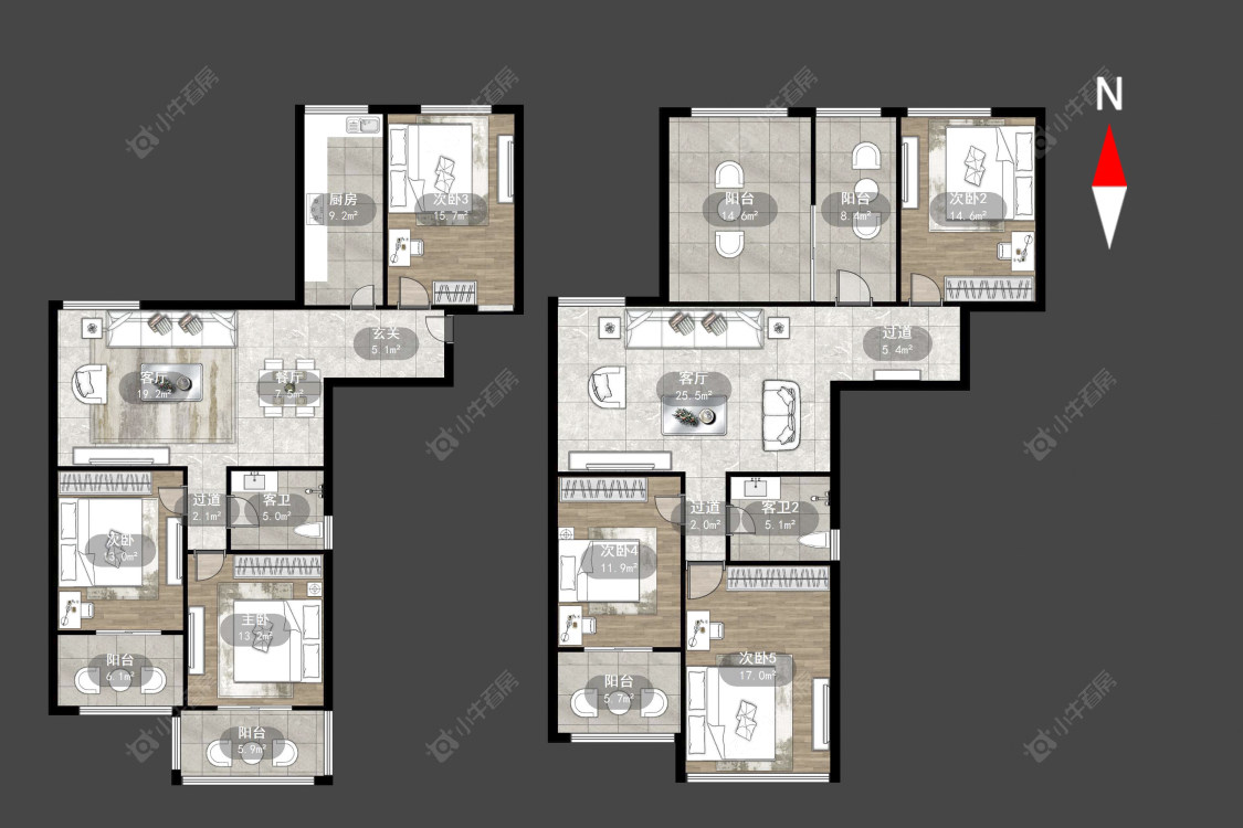 随园锦湖公寓房源户型图 常州随园锦湖公寓在售二手房源户型图_小牛看房