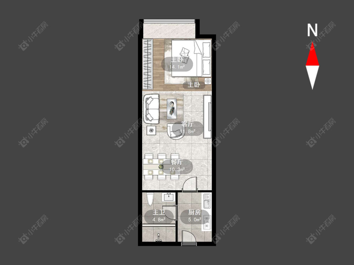 常州恒大翡翠华庭在售二手房源户型图_小牛看房