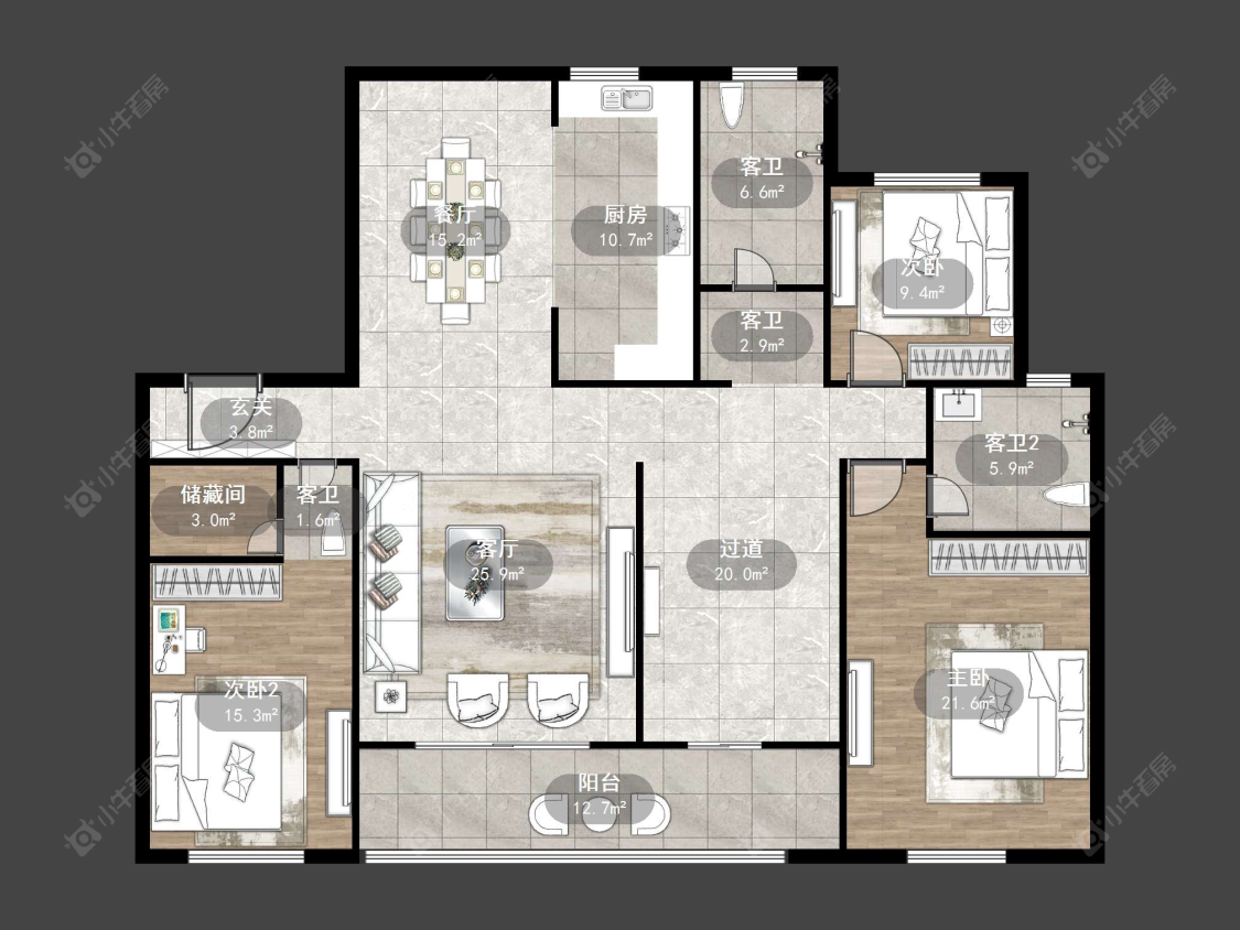 吾悦华府(丹阳)房源户型图 丹阳吾悦华府(丹阳)在售二手房源户型图_小牛看房