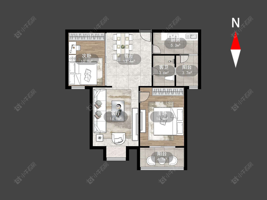 常州新丰苑在售二手房源户型图_小牛看房