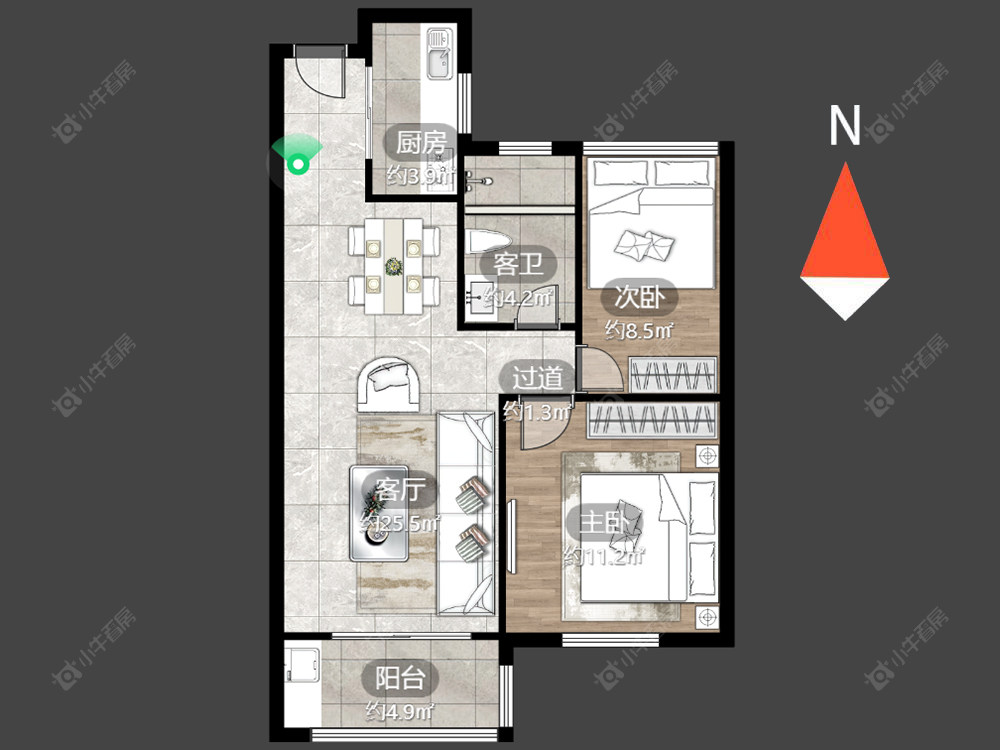 香聚雅苑东区房源户型图 常州香聚雅苑东区在售二手房源户型图_小牛看房