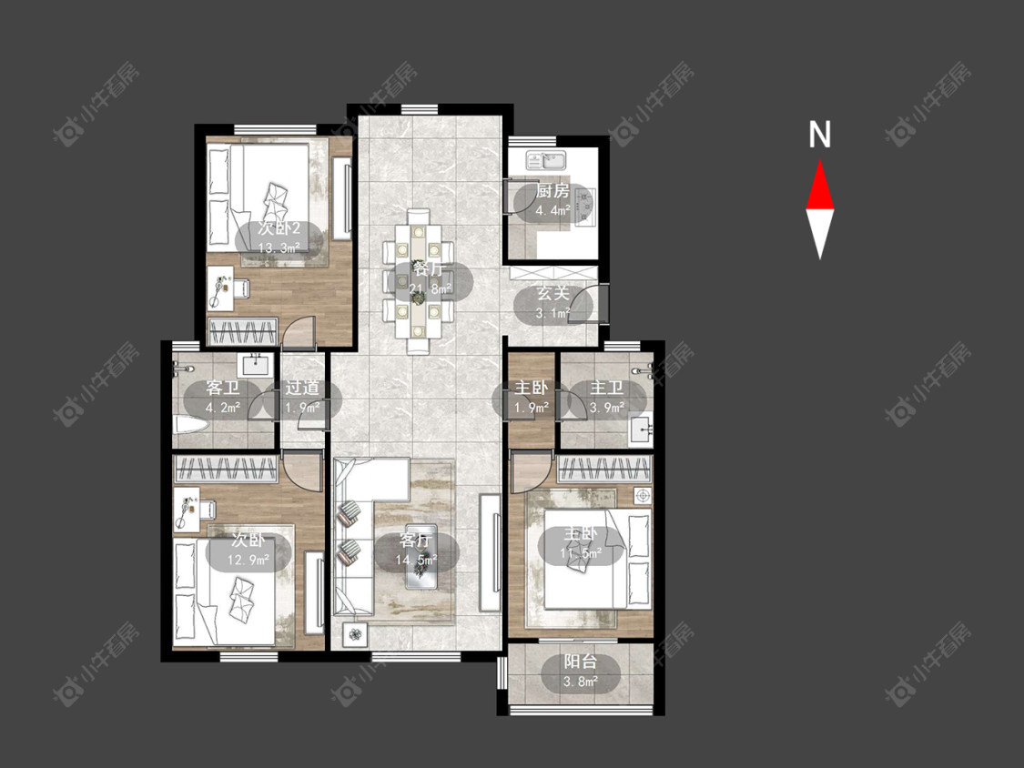 常州泰山三村在售二手房源户型图_小牛看房