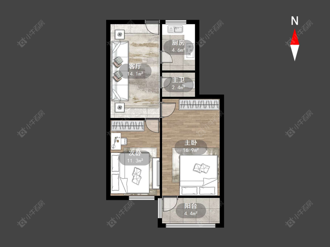 常州劳动西路在售二手房源户型图_小牛看房