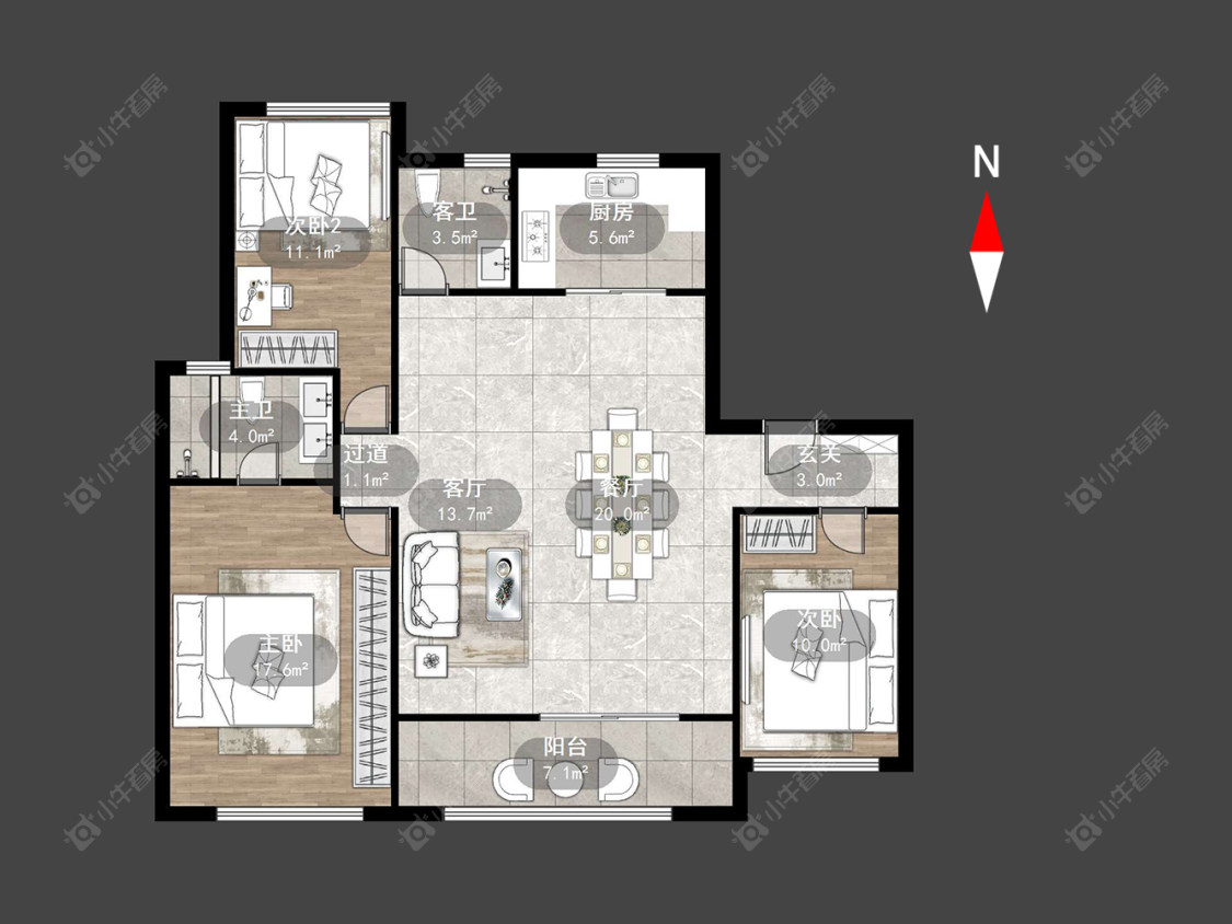 璟尚雅宸房源户型图 常州璟尚雅宸在售二手房源户型图_小牛看房
