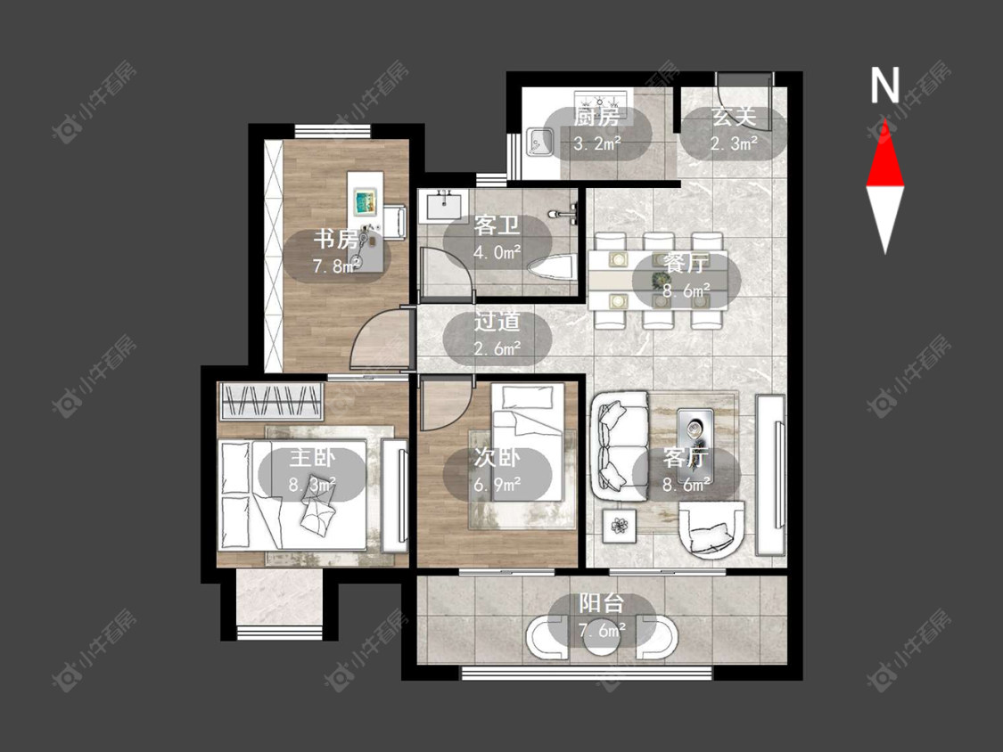 常州清云澜湾A区在售二手房源户型图_小牛看房