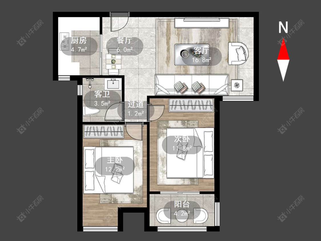 常州花溪兰庭在售二手房源户型图_小牛看房
