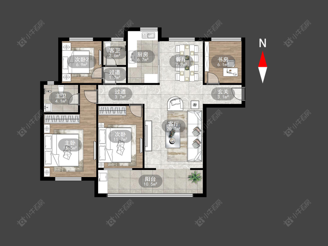 常州嘉禾尚郡在售二手房源户型图_小牛看房