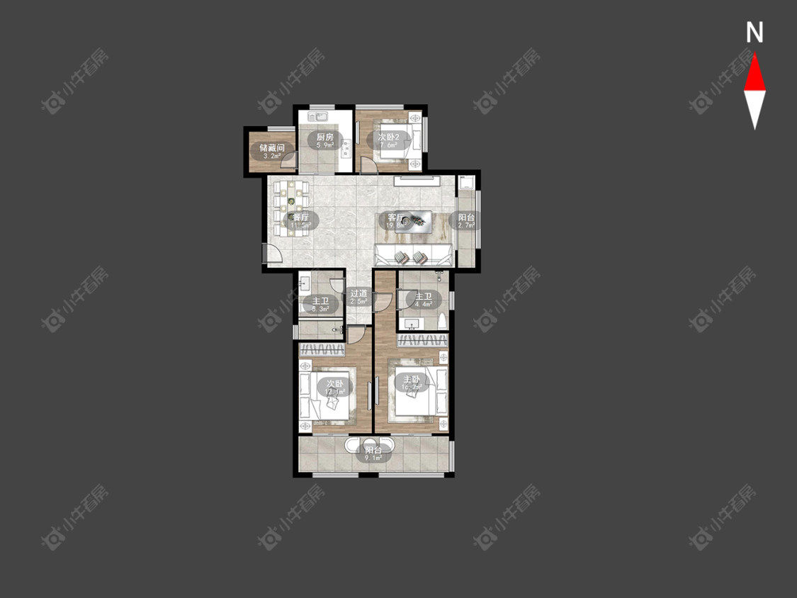 常州青枫壹号在售二手房源户型图_小牛看房