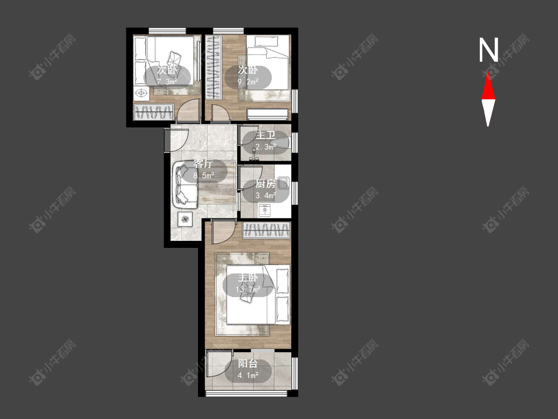 常州丽华一村在售二手房源户型图_小牛看房
