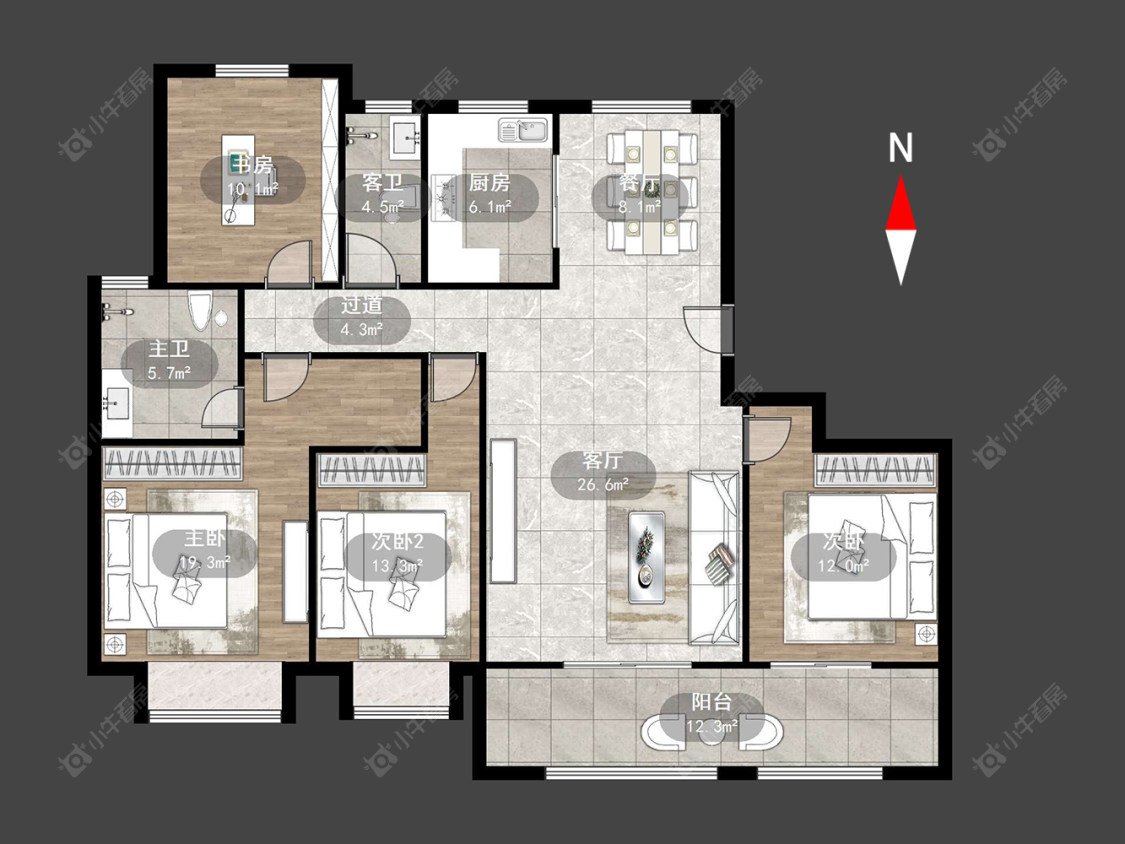 常州晋陵文禧在售二手房源户型图_小牛看房