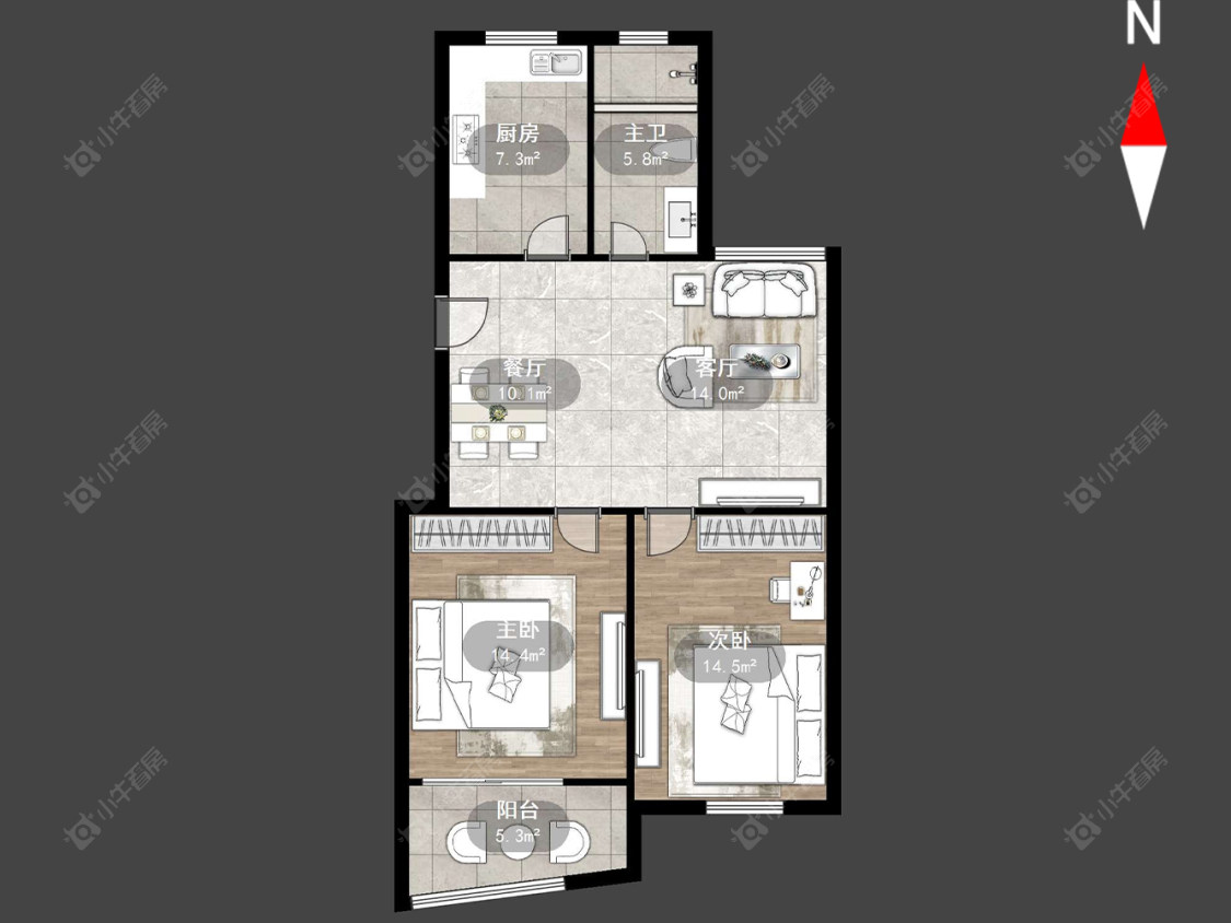 常州名桂坊在售二手房源户型图_小牛看房