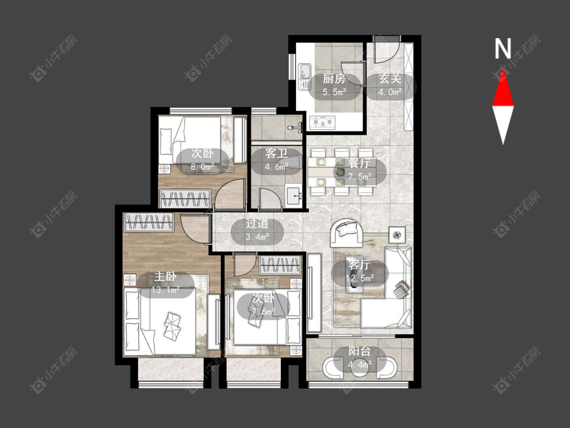 常州泰盈八千里在售二手房源户型图_小牛看房