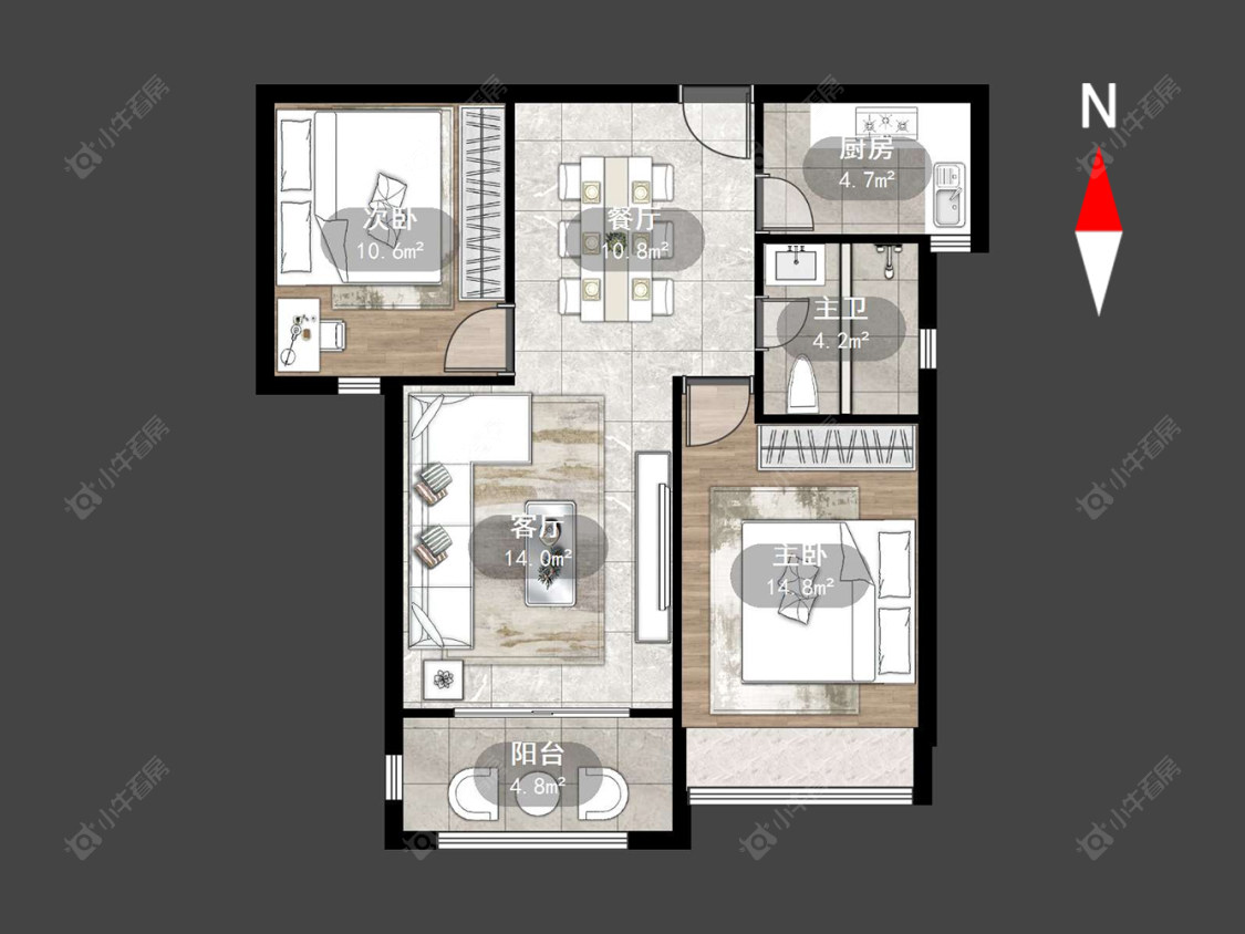 百馨西苑三期房源户型图 常州百馨西苑三期在售二手房源户型图_小牛看房