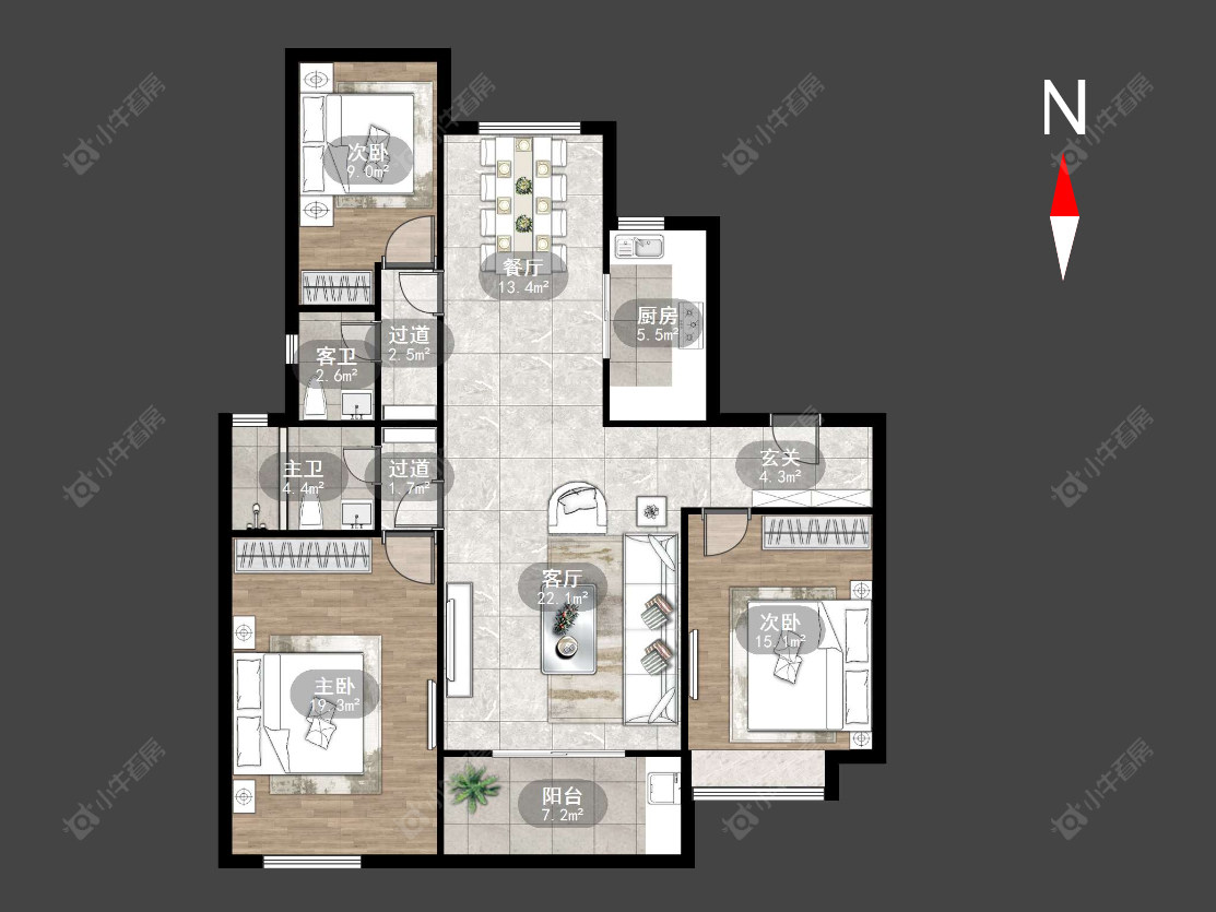 常州华润国际三期在售二手房源户型图_小牛看房