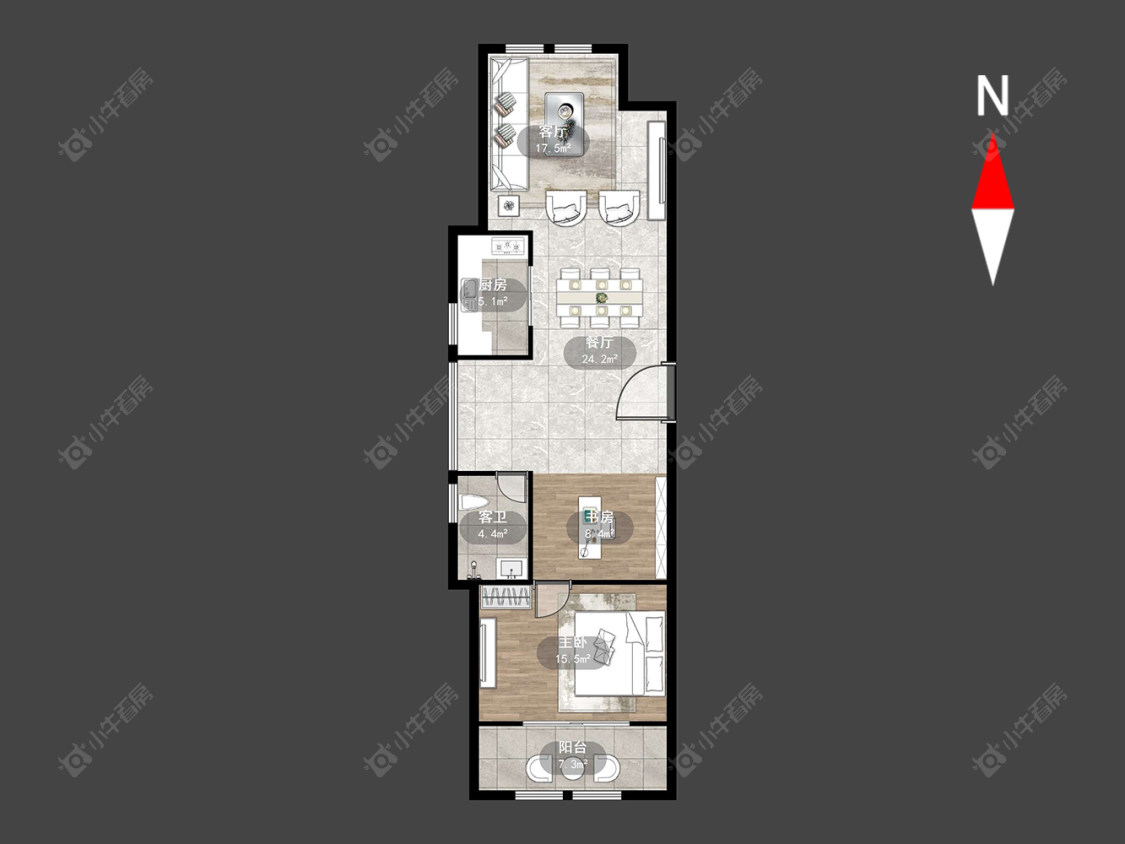 常州景荟凤凰公寓在售二手房源户型图_小牛看房