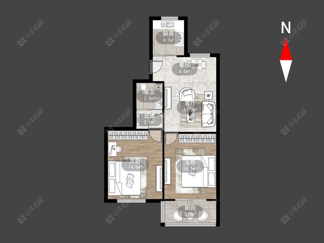 蓝天花园西区房源户型图 常州蓝天花园西区在售二手房源户型图_小牛看房