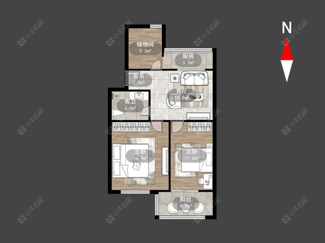 常州燕兴新村东区在售二手房源户型图_小牛看房