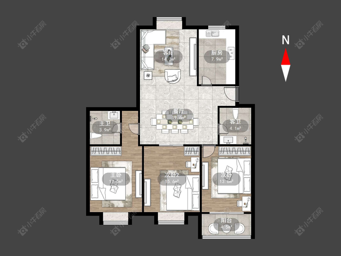 西新桥公寓房源户型图 常州西新桥公寓在售二手房源户型图_小牛看房