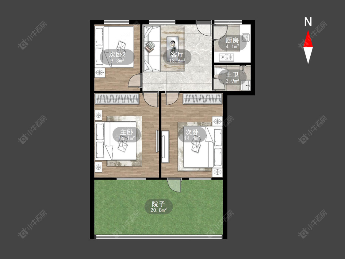 会馆浜新村房源户型图 常州会馆浜新村在售二手房源户型图_小牛看房