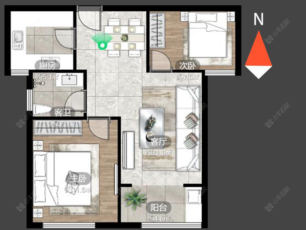 常州翰林雅居花苑在售二手房源户型图_小牛看房