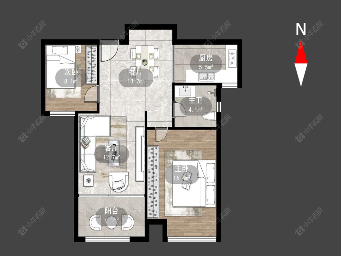 常州新城御景湾在售二手房源户型图_小牛看房
