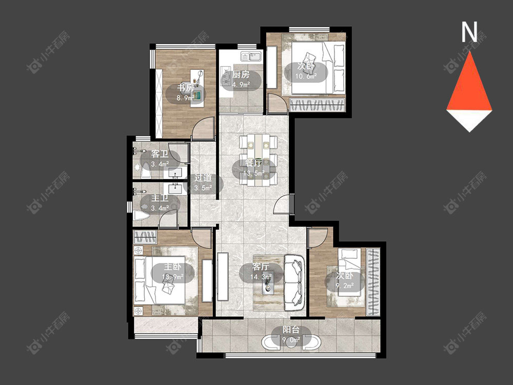 常州中梁百悦城在售二手房源户型图_小牛看房