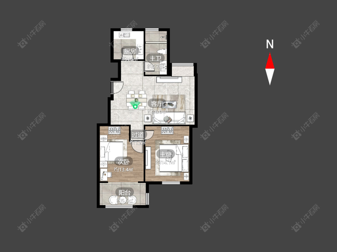 常州藏龙苑西区在售二手房源户型图_小牛看房