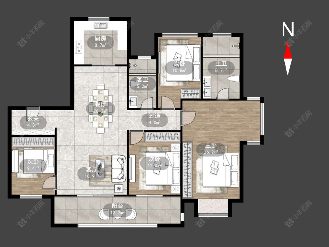 常州华润国际六期在售二手房源户型图_小牛看房