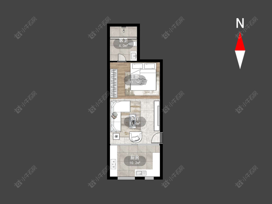 常州新城尚东区花园西区在售二手房源户型图_小牛看房