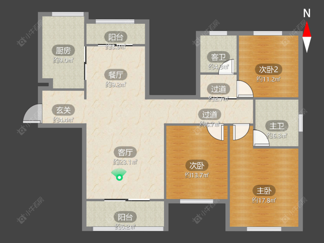 常州金域东郡在售二手房源户型图_小牛看房