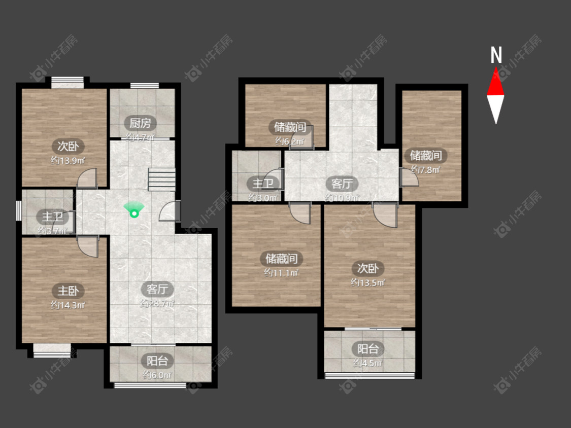 常州采菱公寓在售二手房源户型图_小牛看房