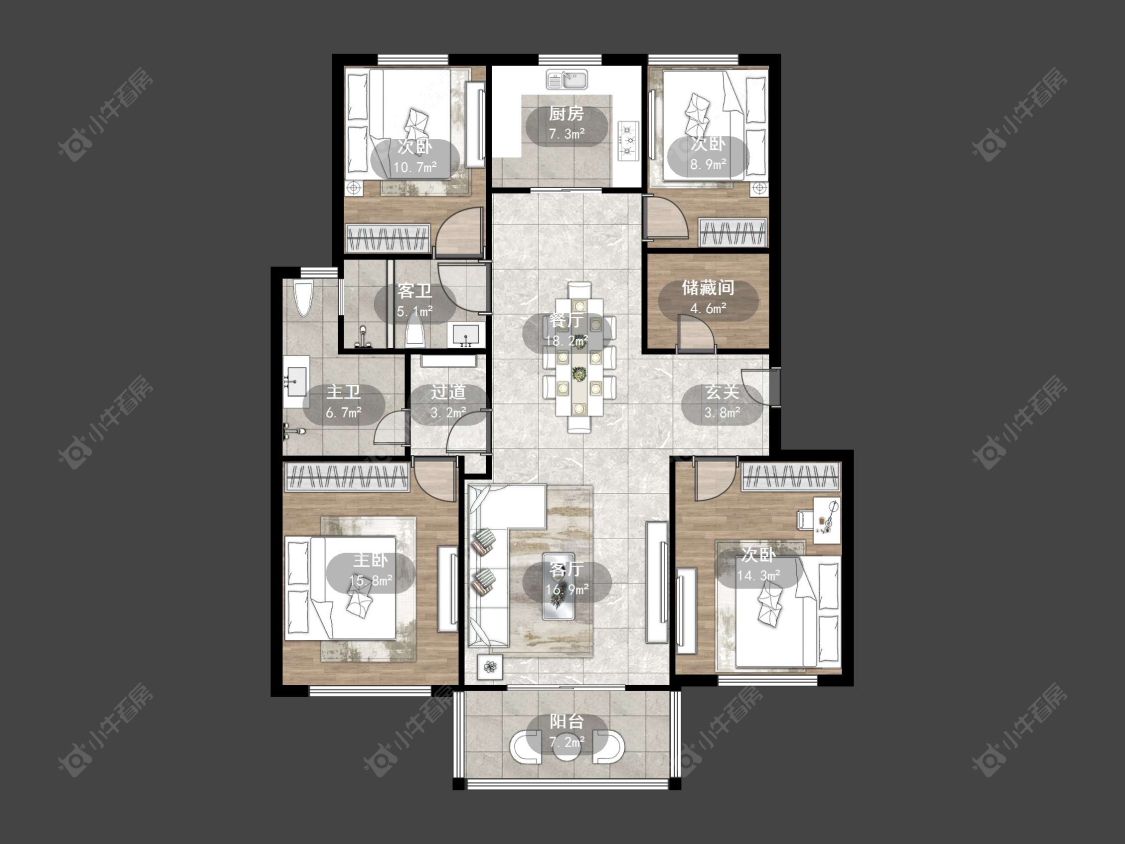 凤凰郡房源户型图 丹阳凤凰郡在售二手房源户型图_小牛看房