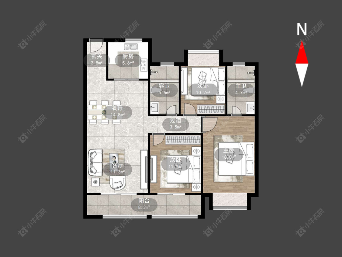 阳光城禹洲宸悦房源户型图 常州阳光城禹洲宸悦在售二手房源户型图_小牛看房