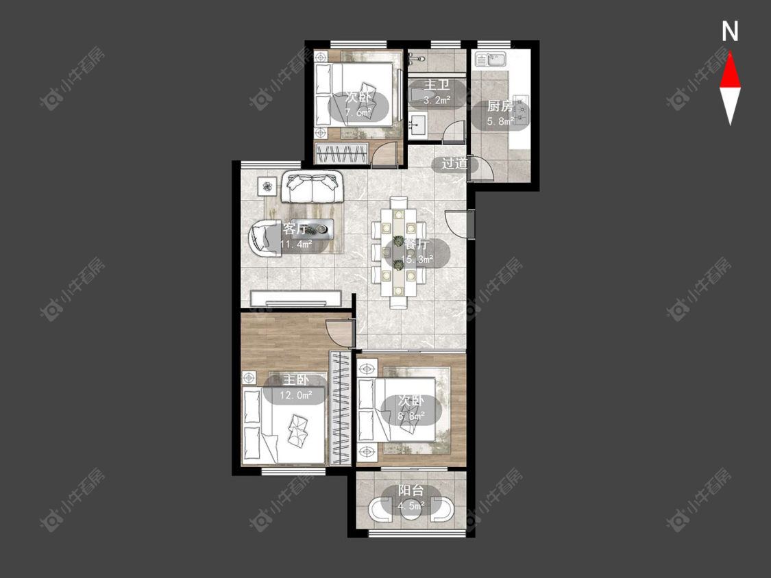 常州金色领寓在售二手房源户型图_小牛看房