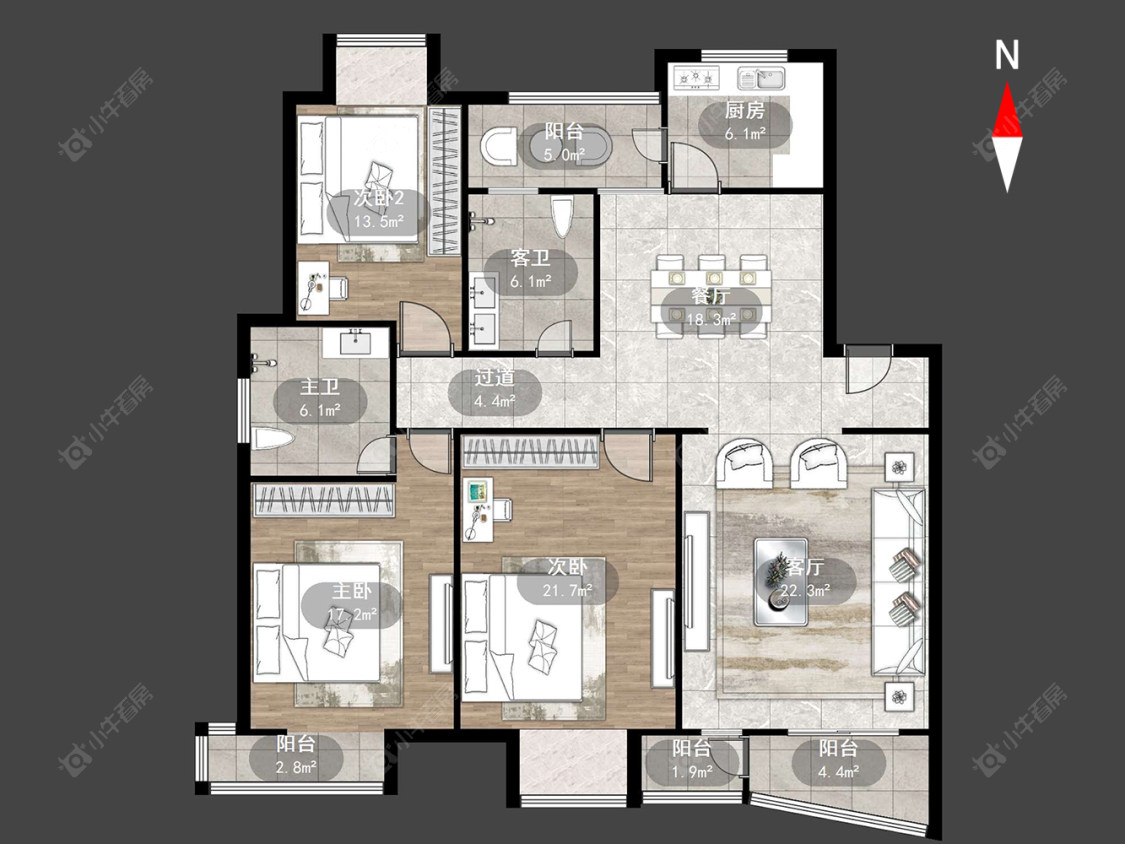 常州阳光山城在售二手房源户型图_小牛看房