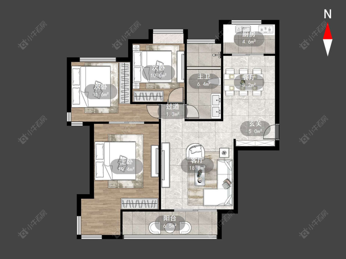 景瑞曦城房源户型图 常州景瑞曦城在售二手房源户型图_小牛看房