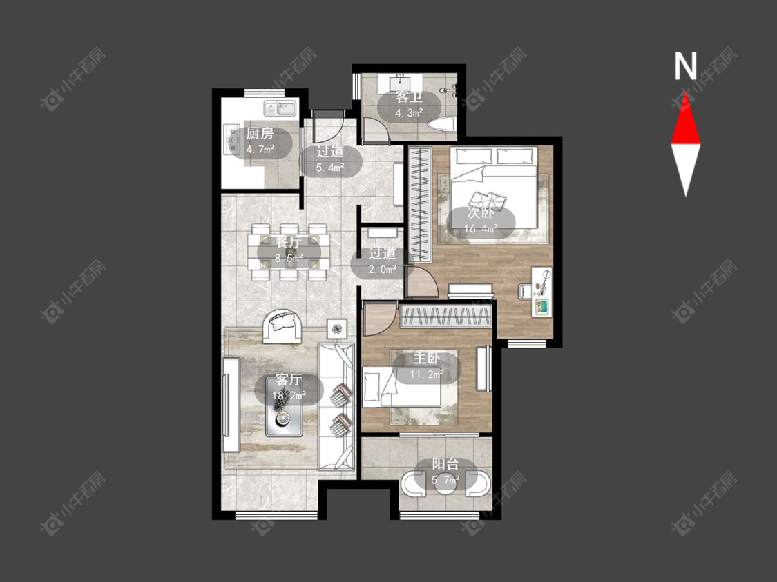 常州阳光龙庭在售二手房源户型图_小牛看房