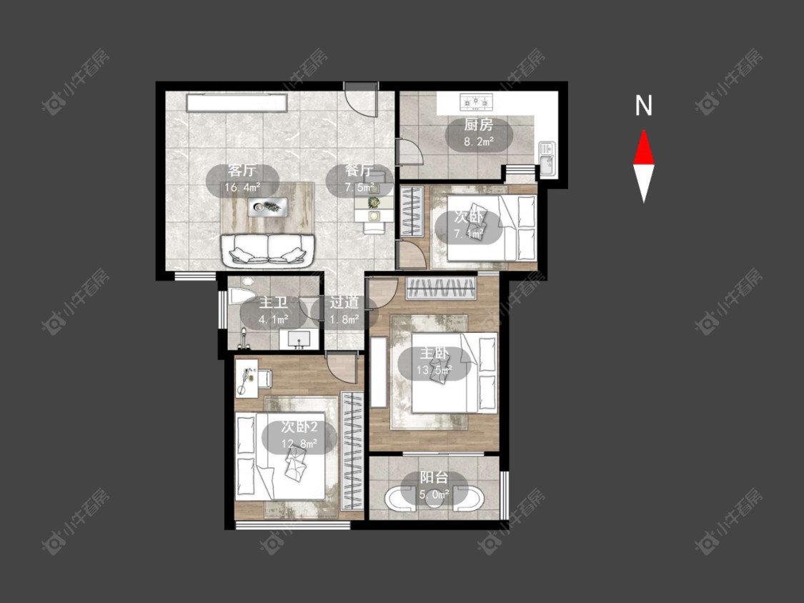 玲珑花园房源户型图 常州玲珑花园在售二手房源户型图_小牛看房