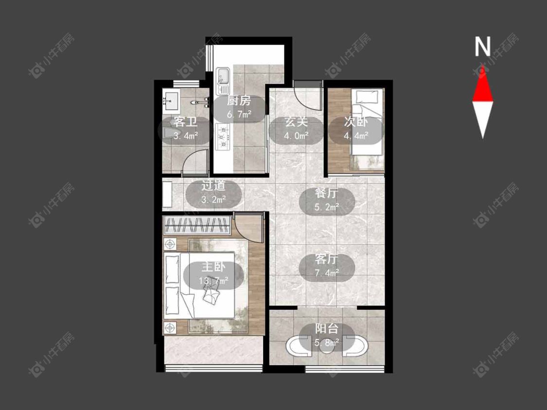 星湖广场房源户型图 常州星湖广场在售二手房源户型图_小牛看房