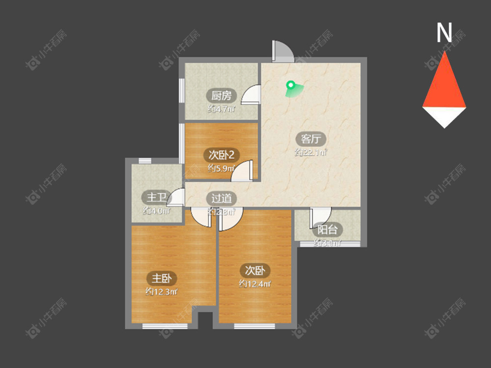 常州弘阳上城在售二手房源户型图_小牛看房