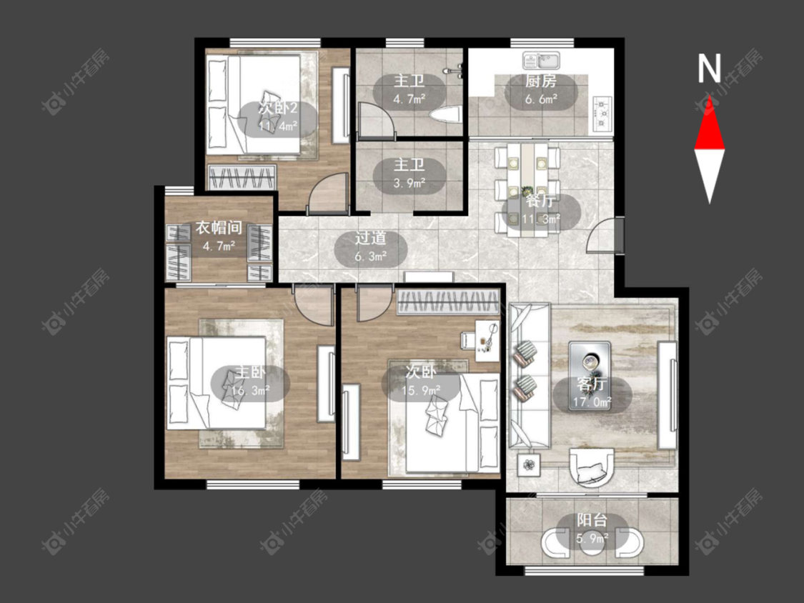 常州空港二村在售二手房源户型图_小牛看房