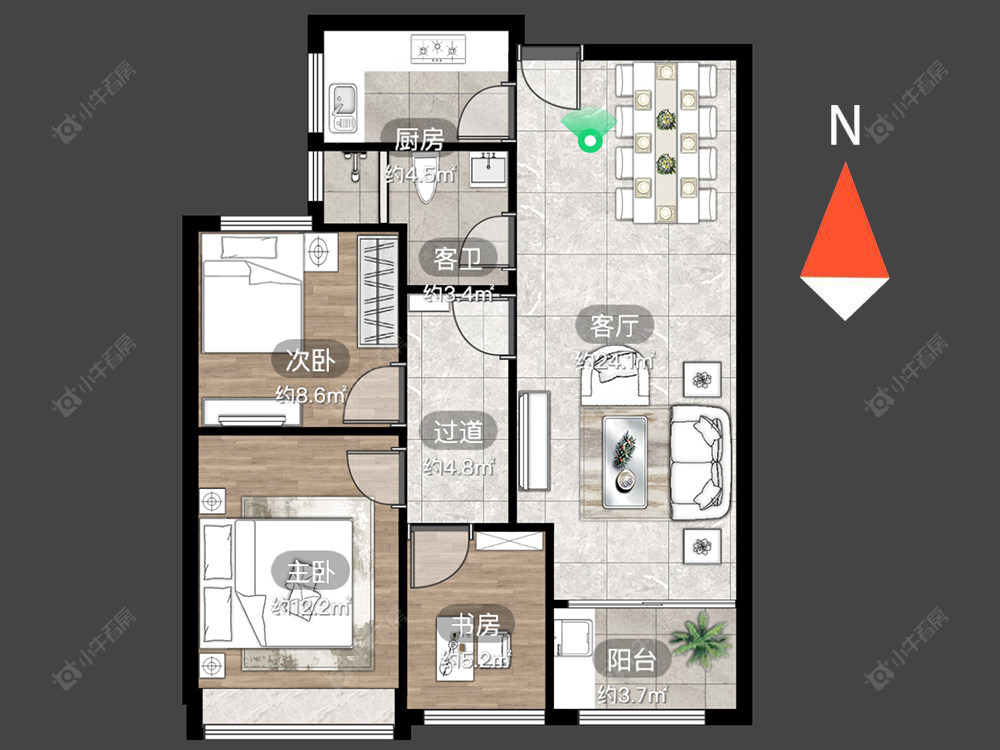 常州泰盈八千里在售二手房源户型图_小牛看房