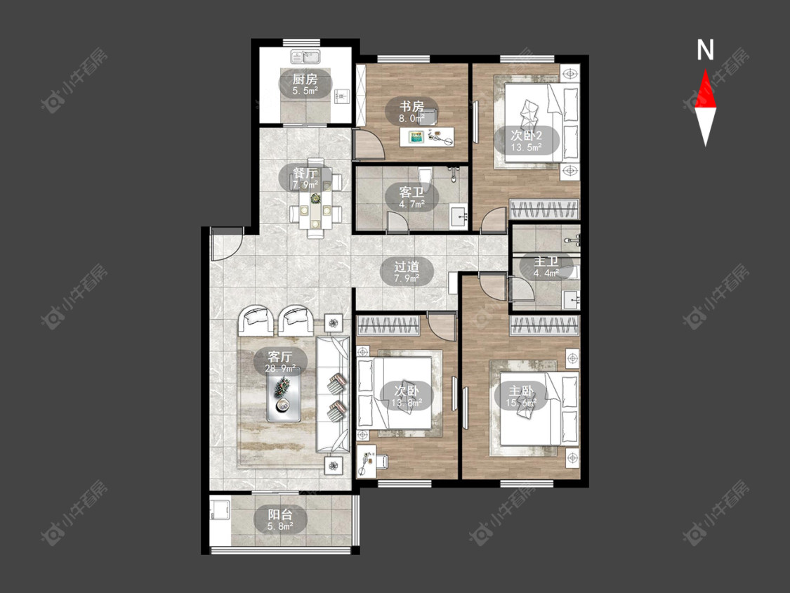 常州体育花苑在售二手房源户型图_小牛看房
