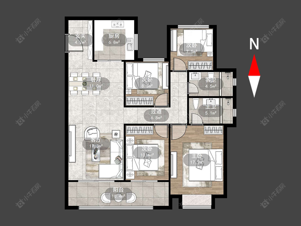 常州新城锦域在售二手房源户型图_小牛看房