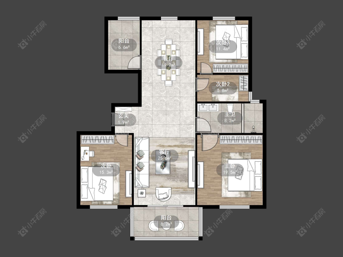 常州天颐城在售二手房源户型图_小牛看房