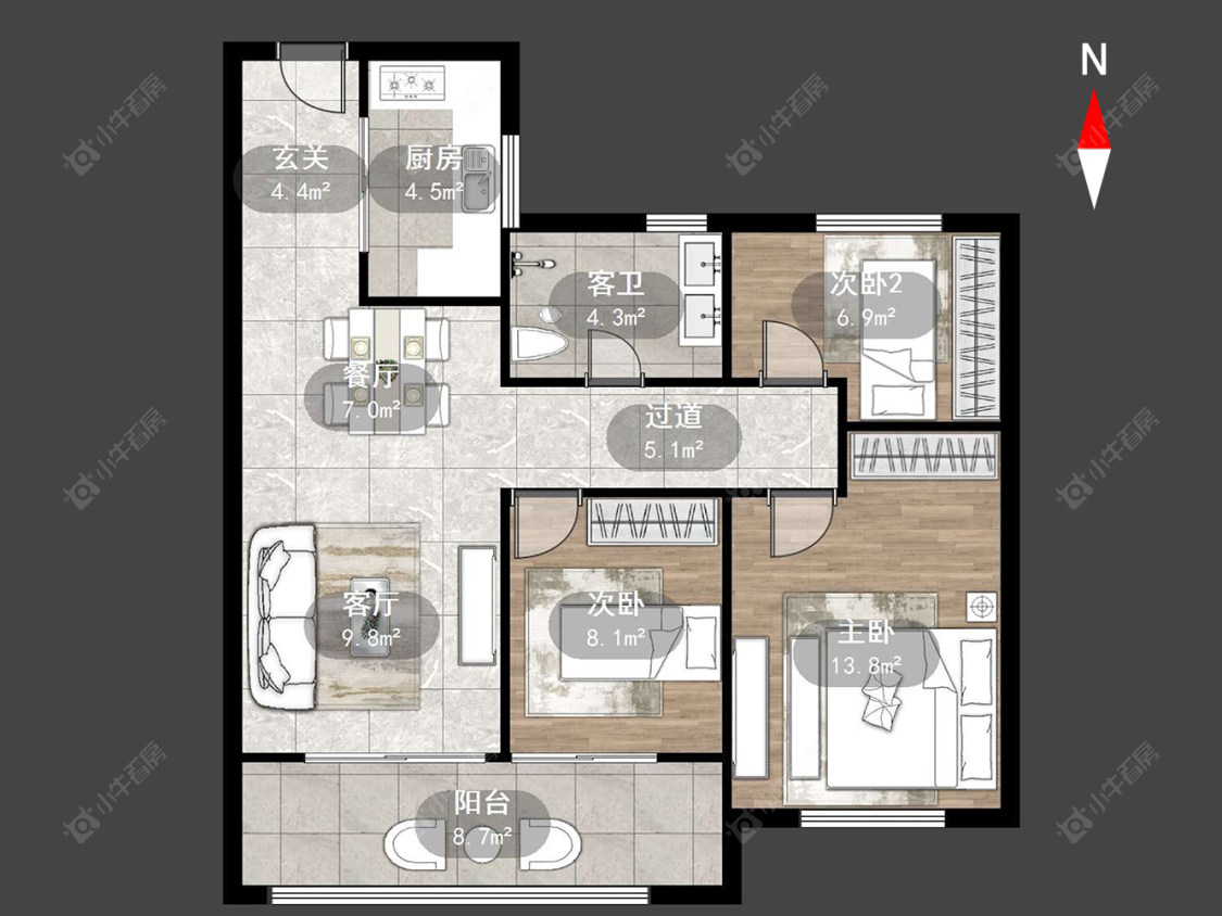 旭辉都会江来房源户型图 常州旭辉都会江来在售二手房源户型图_小牛看房