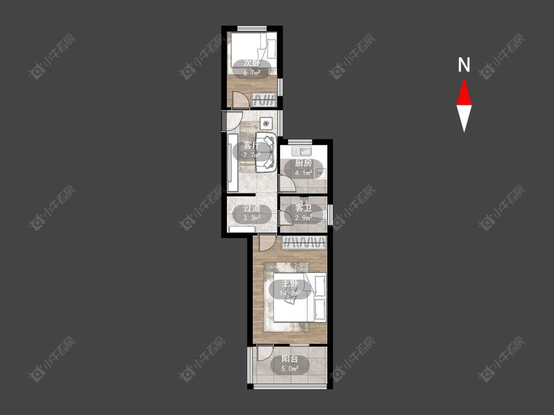 常州红梅新村在售二手房源户型图_小牛看房
