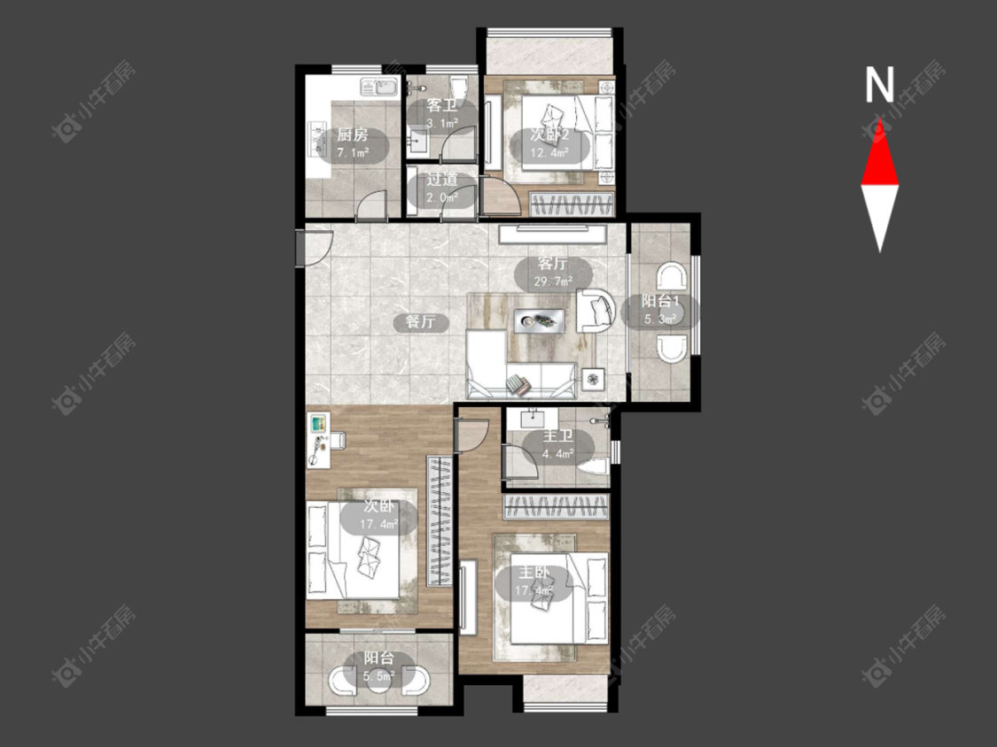 常州大宁佳苑在售二手房源户型图_小牛看房