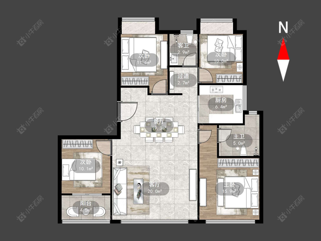 常州嘉宏一江风华在售二手房源户型图_小牛看房