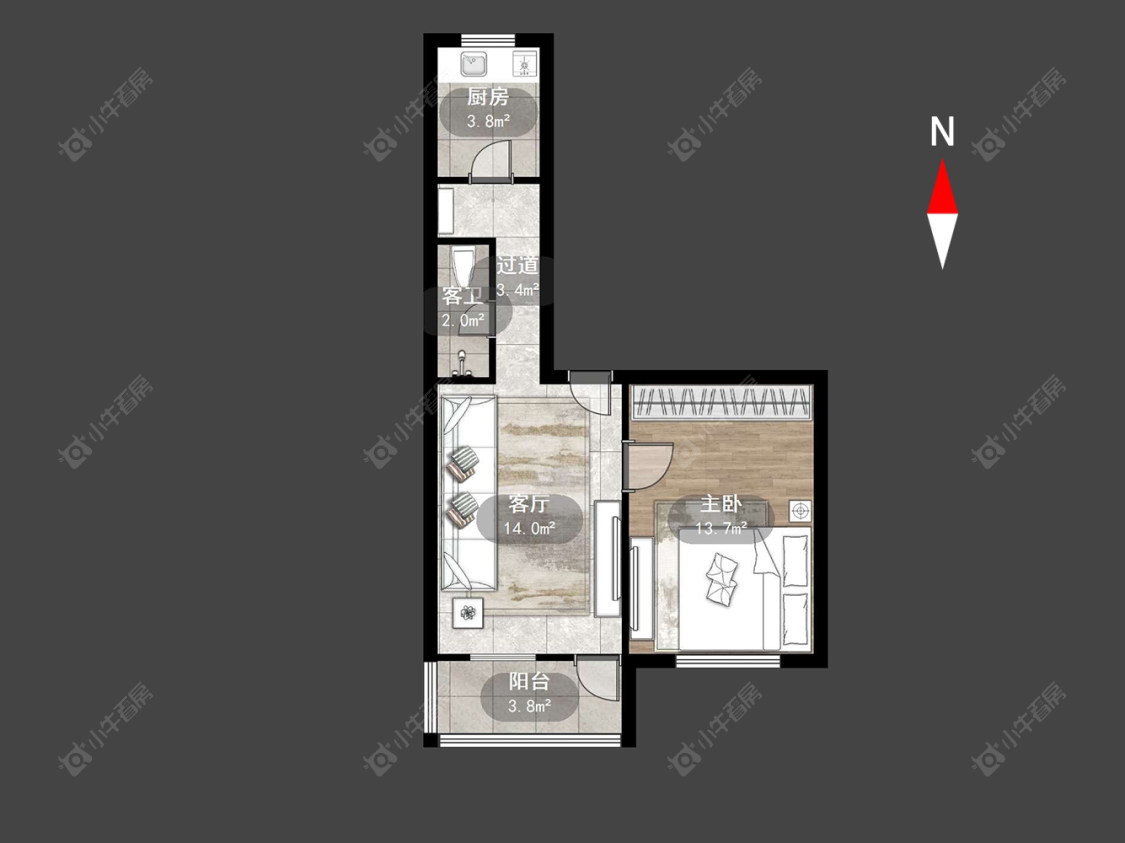 常州建材新村在售二手房源户型图_小牛看房